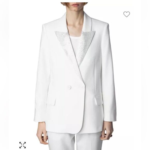 Zadig&Voltaire Visit Rhinestone Lapel Blazer NWT - Picture 2 of 13